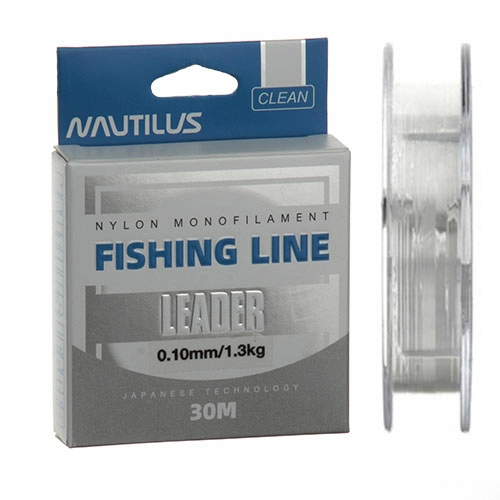 Поводочная леска Nautilus Leader  30м 1,6 кг0,12мм (Прозрачная)
