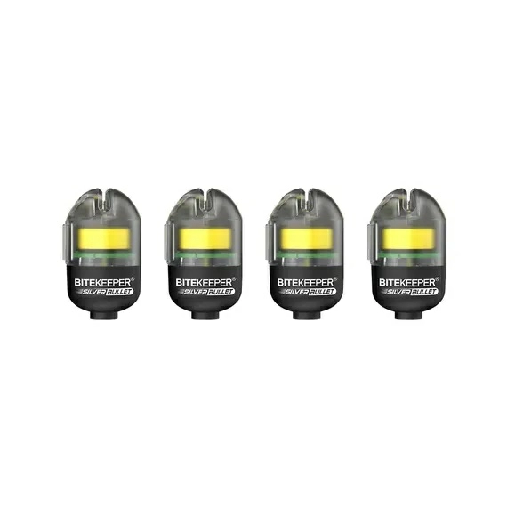 Компактный набор сигнализаторов поклёвки 4 шт RIPPTON BiteKeeper SilverBullet (привязка к телефону)