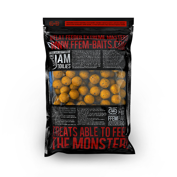 Бойлы тонущие FFEM Baits Super Jam Honey Corn 20мм 1 кг (Медовая кукуруза)