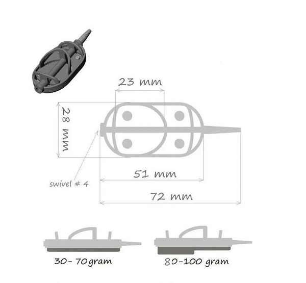 Флэт кормушка Tackle Fish Wide Flat Method 7