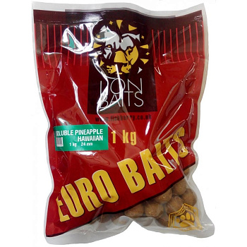 Бойлы пылящие Lion Baits Euro Baits Pineapple Hawaiian 24мм 1 кг (Гавайский ананас) 
