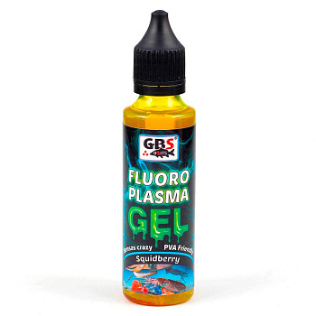 Флуоресцентный гель GBS Baits Fluoro Plazma Squidberry 50 мл 65 г Кальмар Ягоды