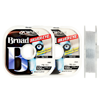 Поводочная леска Owner Broad Silver Eye  100м 1,5кг/0,12мм (LIGHT GRAY) 