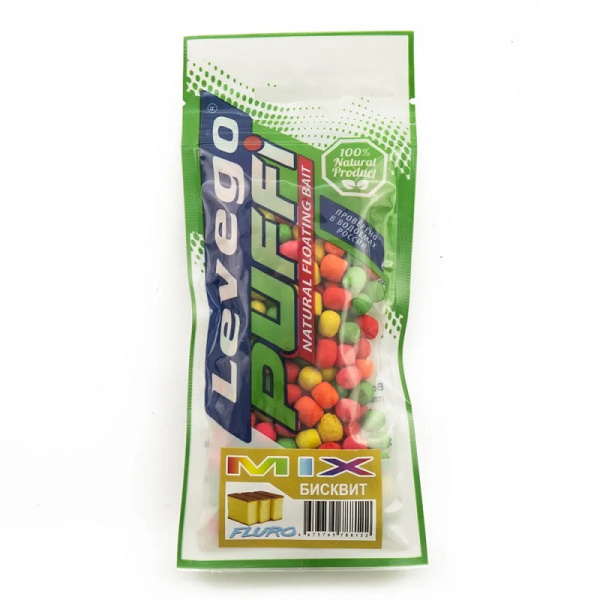 Воздушное пенотесто PUFFI  Levego baits Бисквит (МИКС FLUORO)