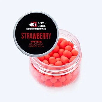 Бойлы нейтральные ASV-Code Wafters  Strawberry 7/10мм 40 г (Клубника) 