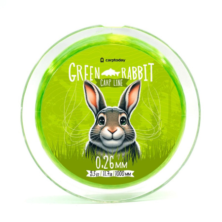 Леска CARPTODAY Green Rabbit  1000м 1