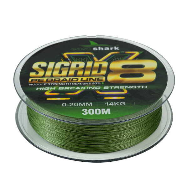 Плетеный шнур EastShark SIGRID  300м 14кг 0,20мм (Зеленый) 1