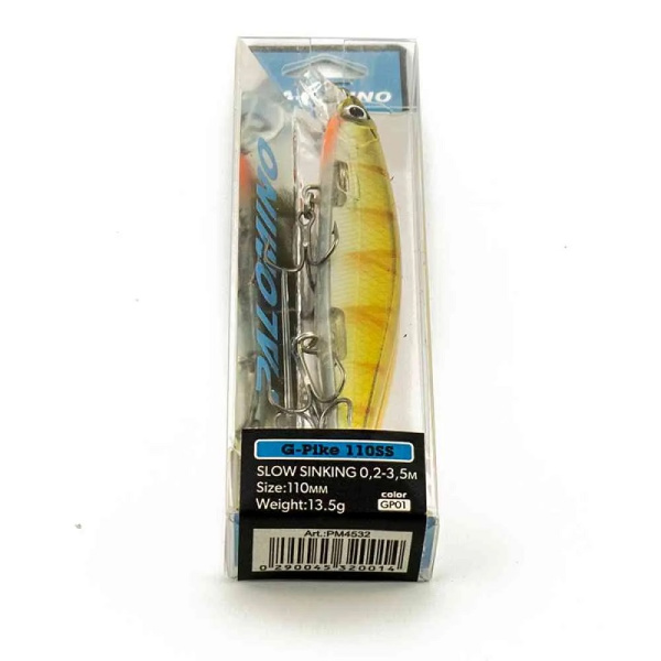 Воблер Palomino G-pike 110SS 13,5гр 0,2-3,5м цвет 1 3