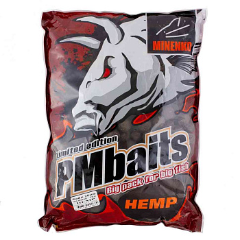 Бойлы пылящие Minenko PMbaits Hemp 26мм 3 кг (Конопля) 