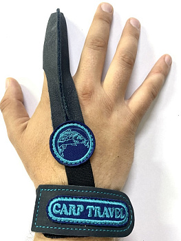Напальчник кожаный Carptravel темно синий L Soft made by Sagitar
