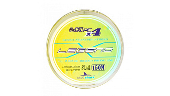 Плетеный шнур EastShark Legend X4  150м 7,0кг/0,10мм (Желтый) 