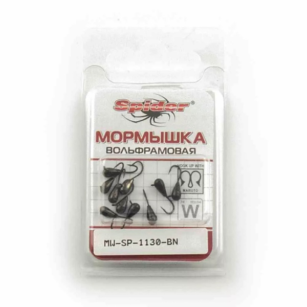 Мормышка Капля с ушком (Вольфрамовая) Spider 3 мм (BN) 0,42 г