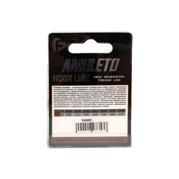 Леска F-fishing Amuleto  50м 1,0кг0,108мм (Прозрачный) 2