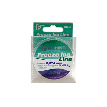 Леска зимняя F-Fishing Freeze Ice Line  30м 0,45 кг/0,074 мм (Прозрачный) 