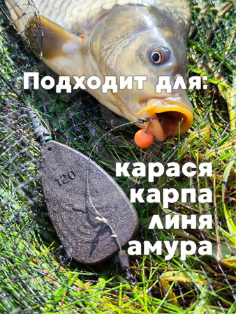 Набор неоснащенных кормушек Вектор 6 шт без пресс формы Tackle Fish Flat Method  120г1