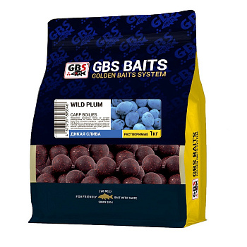 Бойлы пылящие GBS Baits  Wild Plum 24мм 1 кг (Дикая Слива) 