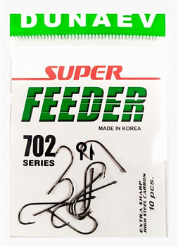 Крючки с колечком Dunaev Super Feeder 702 Size 16 Черный никель 