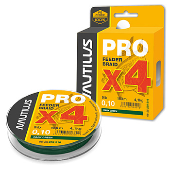 Плетеный шнур Nautilus Pro Feeder Braid  150м 8,2кг/0,16мм (Тёмно-зеленый ) 