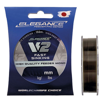 Монофильная леска Elegance Feeder V2  150м 7,74 см/0,25мм (Коричневый) 