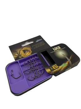 Крючки EastShark ES 2026 LOCK Size 5 Тефлон с бородкой
