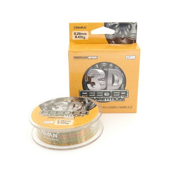 Леска Caiman Competition Feeder 3D  150м 8,42кг/0,28мм (Хамелеон) 