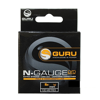 Поводочная леска Guru N-Gauge Pro  100м 0,9кг/0,10мм (Прозрачный) 
