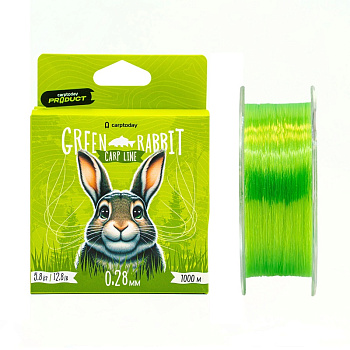 Леска CARPTODAY Green Rabbit  1000м 5,8кг/0,28мм (флюоресцентный зеленый) 