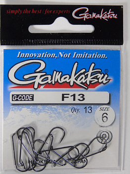 Крючки с колечком Gamakatsu  F-13 Size 10  
