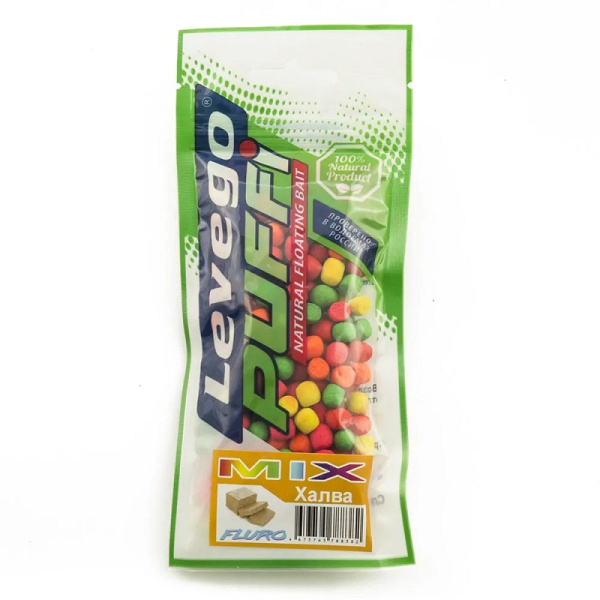 Воздушное пенотесто PUFFI  Levego baits Халва (МИКС FLUORO)