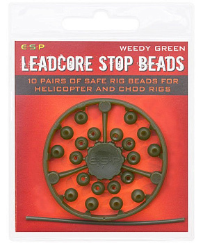 Стопора для оснасток ESP Leadcore Stop Beads 5,5мм Weedy Green