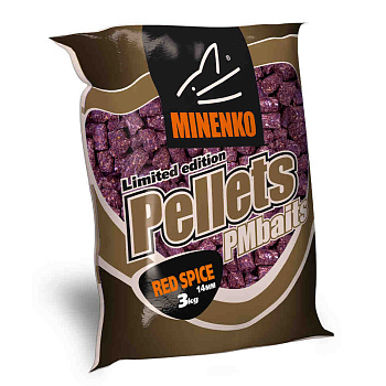 Пеллетс Minenko PMbaits Red Spice 14мм 3 кг (Красные специи)   Красный