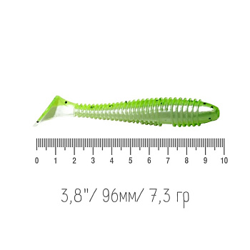 Силиконовая приманка Виброхвост YUMMY Baits Fat 3.8(96мм) съедобная (color: 210)
