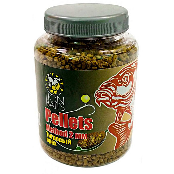 Пеллетс Lion Baits Method pellets Tiger Nut 2мм 300 г (Тигровый орех )   Желтый