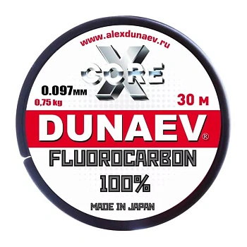 Леска Dunaev Fluorocarbon  30м 0,750кг/0,097мм Прозрачная 
