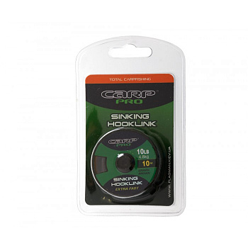 Повод. мат. без оболочки Carp Pro Sinking Hooklink  10м 10lb/ (Gravel Brown) 