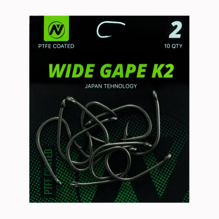 Крючки карповые VN Tackle Wide Gape K2 Size 2 Тефлон NEW1