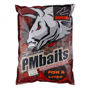 Бойлы пылящие Minenko PMbaits Fish&liver 20мм 3 кг (Рыба и печень) 