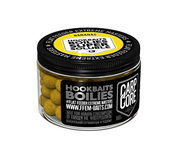 Бойлы пылящие FFEM Baits насадочные Super Soluble Boilies Bananas 13мм 100 г (Банан с ананасом) 