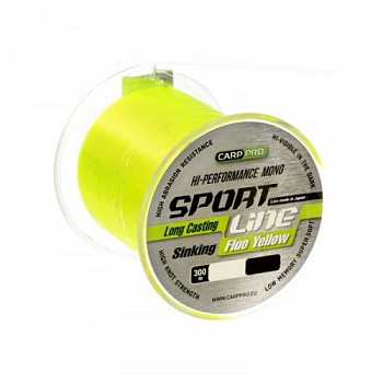 Леска Carp Pro Sport Line Fluo Yellow  300м 5,1кг/0,265мм (Желтая) 