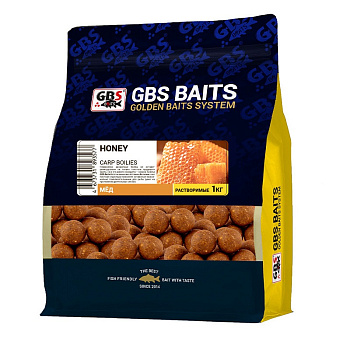 Бойлы пылящие GBS Baits  Honey 24мм 1 кг (Мёд) 