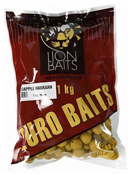 Бойлы тонущие Lion Baits  Euro Baits Pineapple Hawaiian 20мм 1 кг (Гавайский ананас) 