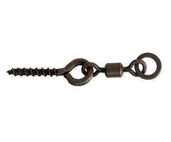 Винтовое крепление для Pop-Up с вертлюгом и кольцом Carp Pro Swivel Bait Screw With Ring 10мм (черны