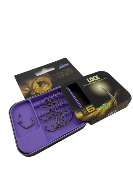 Крючки EastShark ES 2026 LOCK Size 6 Тефлон с бородкой