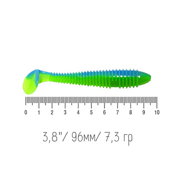 Силиконовая приманка Виброхвост YUMMY Baits Fat 3.8(96мм) съедобная (color: 211)