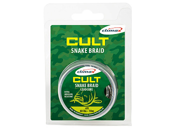 Ледкор без сердечника Climax Cult SnakeBraid NEW2018 40lb 10м Silt (Ил)
