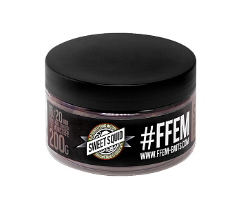Бойлы пылящие FFEM Baits насадочные Sweet Squid 16/20мм 200 г (Сладкий кальмар) 