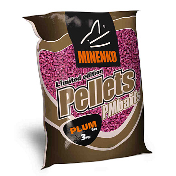 Пеллетс Minenko PMbaits Plum 5мм 3 кг (Слива)   Малиновый