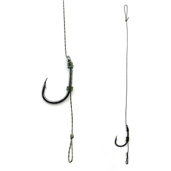 Поводок Flat Feeder с волосяной оснасткой Carp Hunter Wide Gape Size 6   Мягкий  10см
