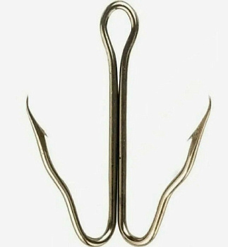 Жерличный крючок двойник Рыболовная империя  Ласточкин Хвост Size 4 Black Nickel 
