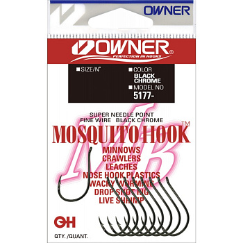 Крючки с колечком Owner Mosquito Hook 5177 Size 12 BC 